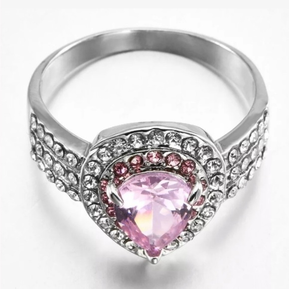 New 925 silver gorgeous pink sapphire ring - Picture 3 of 4